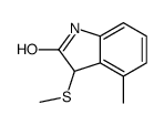 4-methyl-3-methylsulfanyl-1,3-dihydroindol-2-one Structure