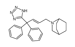 2-[4,4-diphenyl-4-(1H-tetrazol-5-yl)-but-2-enyl]-2-aza-bicyclo[2.2.2]octane Structure