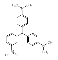 4-[(4-dimethylaminophenyl)-(3-nitrophenyl)methyl]-N,N-dimethyl-aniline structure