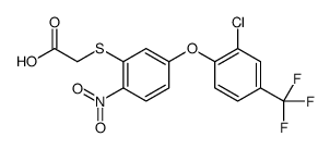 2-[5-[2-chloro-4-(trifluoromethyl)phenoxy]-2-nitrophenyl]sulfanylacetic acid Structure