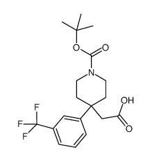 {1-{[(1,1-dimethylethyl)oxy]carbonyl}-4-[3-(trifluoromethyl)phenyl]-4-piperidinyl}acetic acid Structure