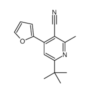 6-tert-butyl-4-(furan-2-yl)-2-methylpyridine-3-carbonitrile结构式