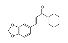 (E)-3-(1,3-benzodioxol-5-yl)-1-cyclohexylprop-2-en-1-one Structure