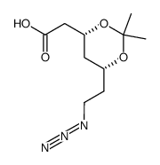 2-((4R,6R)-6-(2-azidoethyl)-2,2-dimethyl-1,3-dioxan-4-yl)acetic acid结构式