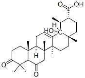 18-Hydroxy-3,6-dioxours-12-en-30-oic acid structure