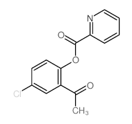 (2-acetyl-4-chloro-phenyl) pyridine-2-carboxylate structure