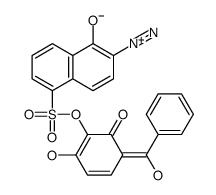 3-benzoyl-2,6-dihydroxyphenyl 6-diazo-5,6-dihydro-5-oxonaphthalene-1-sulphonate structure