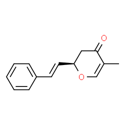 4H-Pyran-4-one,2,3-dihydro-5-methyl-2-[(1E)-2-phenylethenyl]-,(2R)-(9CI) picture