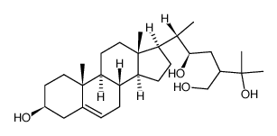 (22R,24ξ)-Ergost-5-ene-3β,22,25,28-tetrol Structure