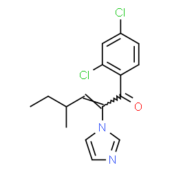 2-Hexen-1-one,1-(2,4-dichlorophenyl)-2-(1H-imidazol-1-yl)-4-methyl-结构式