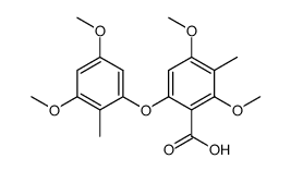 6-(3,5-dimethoxy-2-methylphenoxy)-2,4-dimethoxy-3-methylbenzoic acid Structure