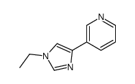 3-(1-ethylimidazol-4-yl)pyridine结构式