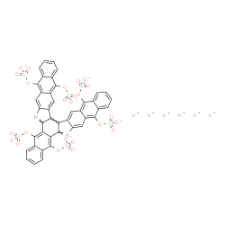 hexapotassium 7,14-dihydronaphth(2',3':5,6]indolo[2,3-c]dinaphtho[2,3-a:2',3'-h]carbazole-5,8,13,16,21,24-hexyl hexasulphate picture