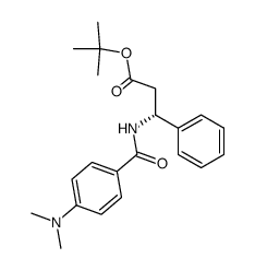 tert-butyl 3-(4-dimethylaminobenzamido)-3-phenylpropanoate结构式