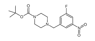 tert-butyl 4-(3-fluoro-5-nitrobenzyl)piperazine-1-carboxylate结构式