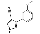 4-(3-methylsulfanylphenyl)-1H-pyrrole-3-carbonitrile Structure