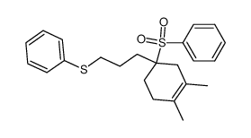 1,2-dimethyl-4-(3-(phenylthio)propyl)-4-(phenylsulfonyl)cyclohexene Structure