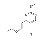 4-[(1Z)-2-乙氧基乙烯]-2-(甲基硫代)-5-嘧啶甲腈结构式