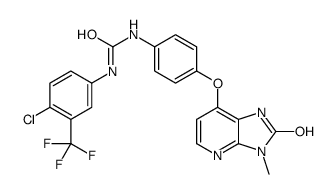 Urea, N-[4-chloro-3-(trifluoromethyl)phenyl]-N'-[4-[(2,3-dihydro-3-Methyl-2-oxo-1H-imidazo[4,5-b]pyridin-7-yl)oxy]phenyl]-结构式