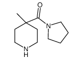 (4-METHYL-PIPERIDIN-4-YL)-PYRROLIDIN-1-YL-METHANONE structure