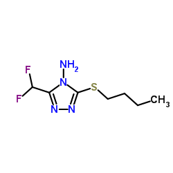 3-BUTYLSULFANYL-5-DIFLUOROMETHYL-[1,2,4]TRIAZOL-4-YLAMINE Structure