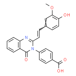 4-(2-[2-(4-HYDROXY-3-METHOXY-PHENYL)-VINYL]-4-OXO-4 H-QUINAZOLIN-3-YL)-BENZOIC ACID结构式