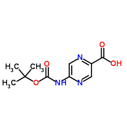 5-Boc-amino-pyrazine-2-carboxylic acid Structure