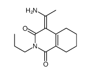 (4Z)-4-(1-aminoethylidene)-2-propyl-5,6,7,8-tetrahydroisoquinoline-1,3-dione结构式