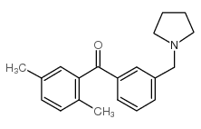 2,5-DIMETHYL-3'-PYRROLIDINOMETHYL BENZOPHENONE图片