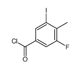 3-fluoro-5-iodo-4-methylbenzoyl chloride Structure