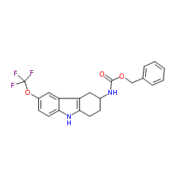 Benzyl [6-(trifluoromethoxy)-2,3,4,9-tetrahydro-1H-carbazol-3-yl]carbamate Structure