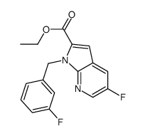 ethyl 5-fluoro-1-[(3-fluorophenyl)methyl]pyrrolo[2,3-b]pyridine-2-carboxylate Structure