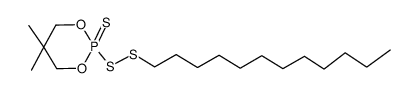 1-[(5,5-dimethyl-2-thioxo-1,3,2-dioxaphosphorinan-2-yl)disulfanyl]dodecane Structure