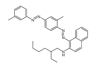 N-(2-ethylhexyl)-1-[[2-methyl-4-[(3-methylphenyl)azo]phenyl]azo]naphthalen-2-amine结构式