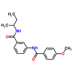 N-sec-Butyl-3-[(4-methoxybenzoyl)amino]benzamide结构式