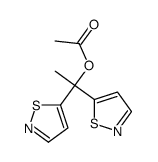 1,1-bis(1,2-thiazol-5-yl)ethyl acetate structure