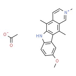 9-methoxy-2,5,11-trimethyl-6H-pyrido[4,3-b]carbazolium acetate Structure