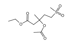 3-Acetoxy-5-methanesulfonyl-3-methyl-pentanoic acid ethyl ester结构式