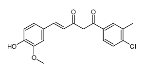 (E)-1-(4-chloro-3-methylphenyl)-5-(4-hydroxy-3-methoxyphenyl)pent-4-ene-1,3-dione Structure