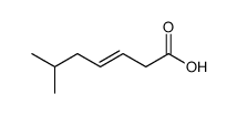 (E)-6-methylhept-3-enoic acid Structure