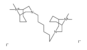 3-[6-(9,9-dimethyl-3-aza-9-azoniabicyclo[3.3.1]nonan-3-yl)hexyl]-9,9-dimethyl-3-aza-9-azoniabicyclo[3.3.1]nonane,diiodide Structure