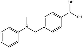 (4-((methyl(phenyl)amino)methyl)phenyl)boronic acid structure