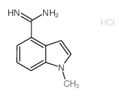 1-methyl-1H-indole-4-carboximidamide(SALTDATA: HCl) structure