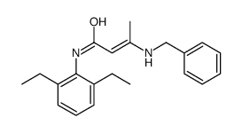 3-(benzylamino)-N-(2,6-diethylphenyl)but-2-enamide Structure