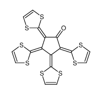 2,3,4,5-tetrakis(1,3-dithiol-2-ylidene)cyclopentan-1-one Structure