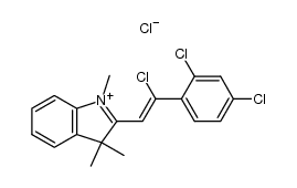 1,3,3-trimethyl-2-(α-chloro-2,4-dichlorostyryl)indolenium chloride结构式