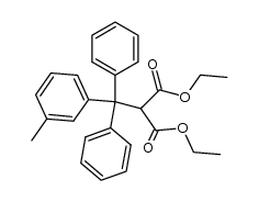 (3-methyl-trityl)-malonic acid diethyl ester Structure