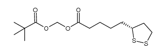 (R)-5-[1,2]dithiolan-3-yl-pentanoic acid 2,2-dimethyl-propionyloxymethyl ester结构式