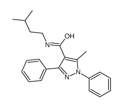 1,3-Diphenyl-5-methyl-N-(3-methylbutyl)-1H-pyrazole-4-carboxamide结构式