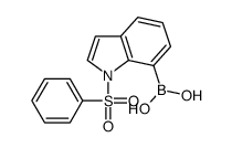 1-苯磺酰基-1H-吲哚-7-硼酸结构式